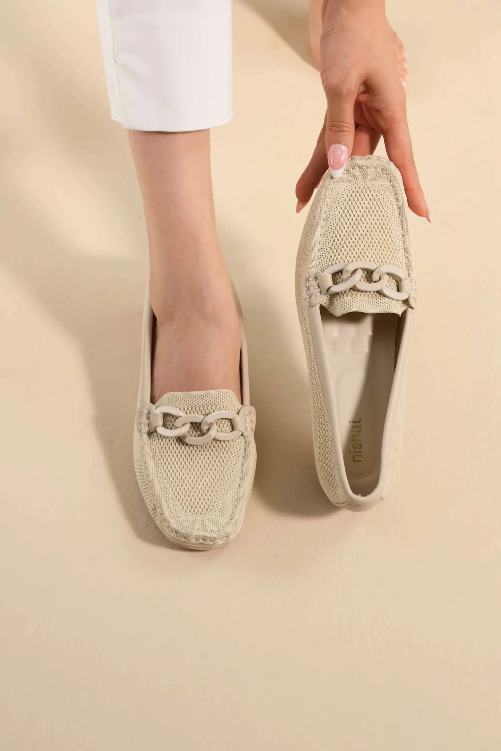 Beige Loafers-443062918