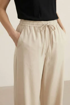 Beige Women Pants-447980118
