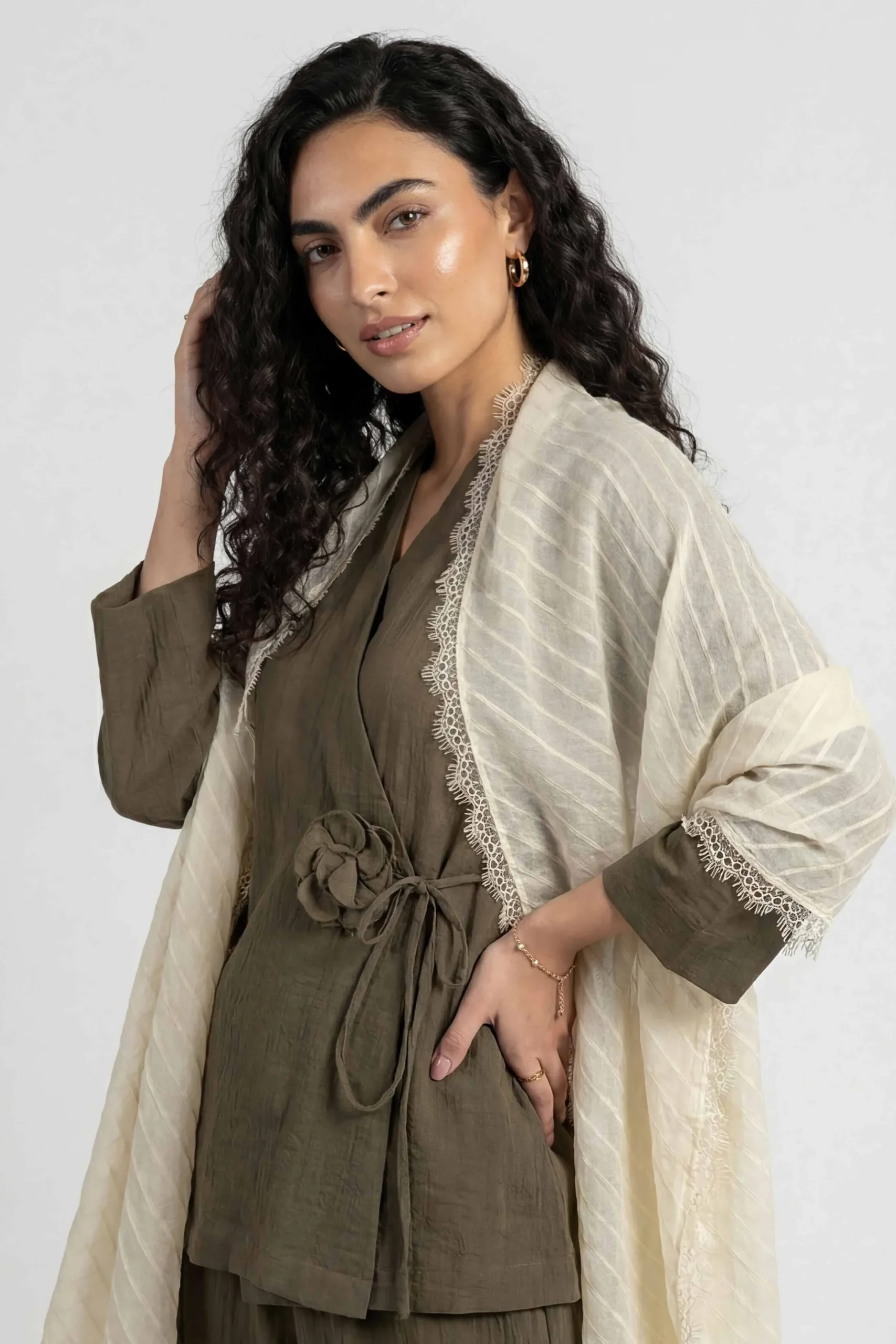 Beige Women Scarf-447882118