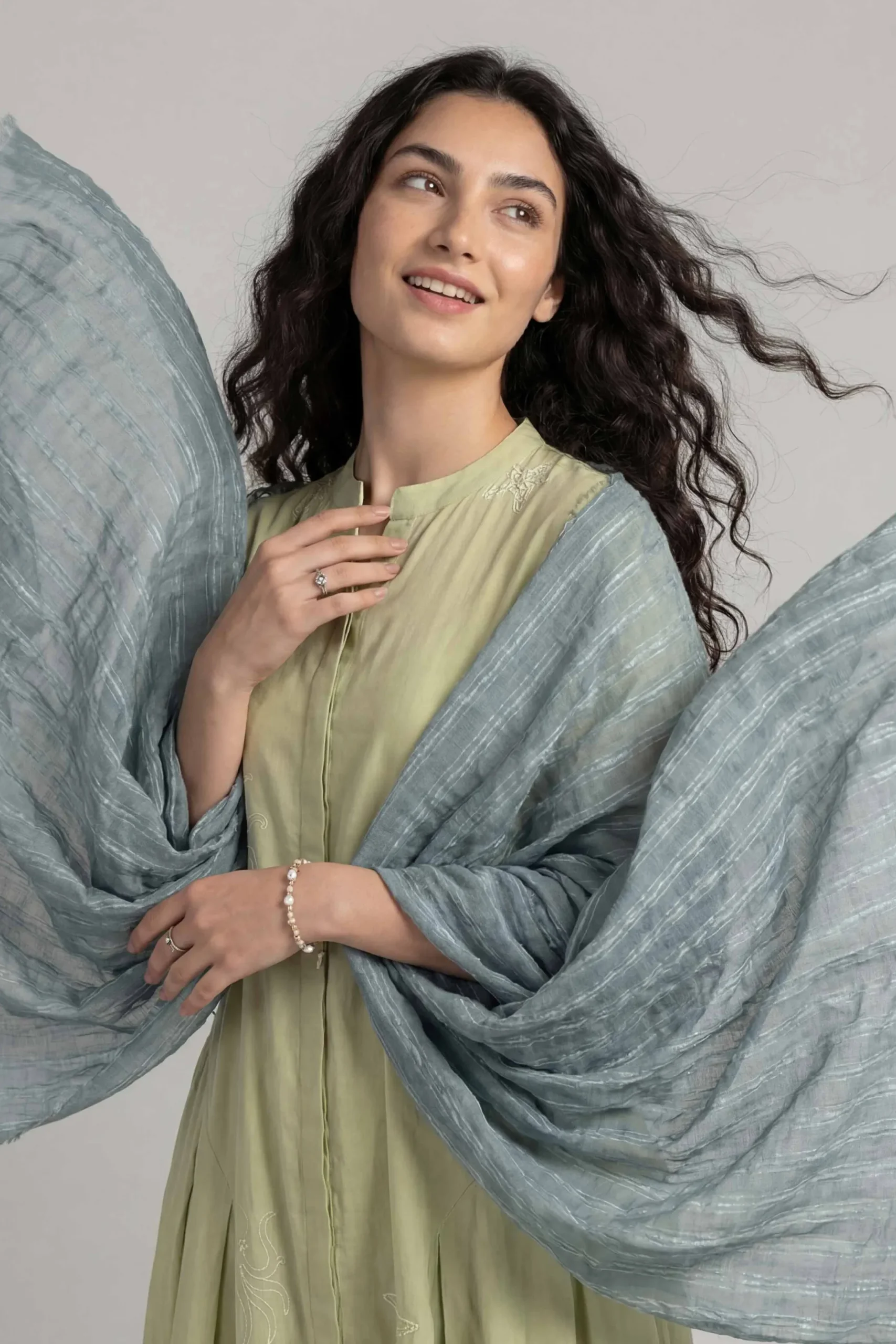 Blue Women Scarf-447742108