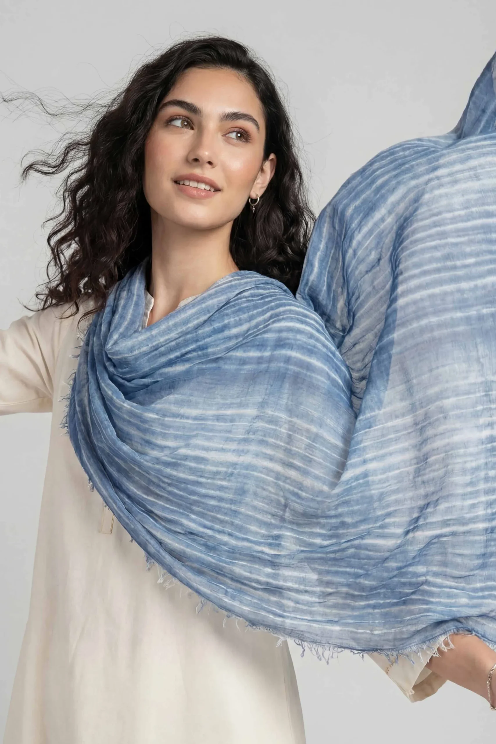 Blue Women Scarf-447802108