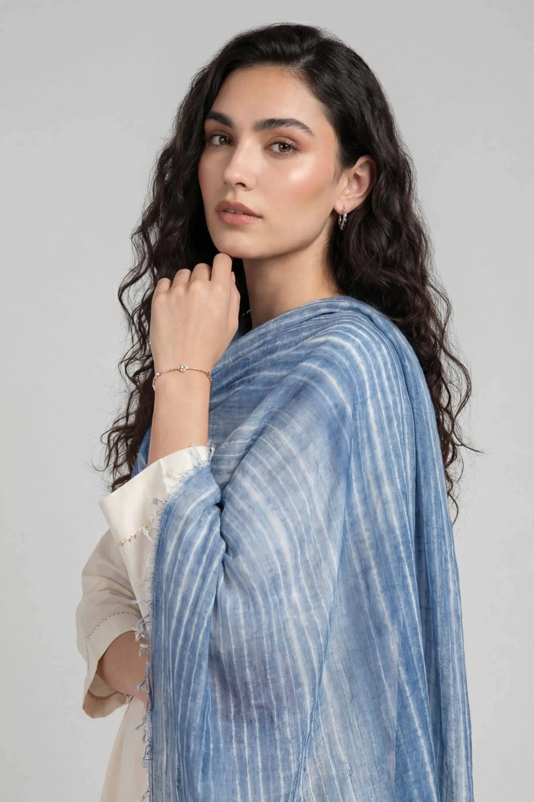 Blue Women Scarf-447802108