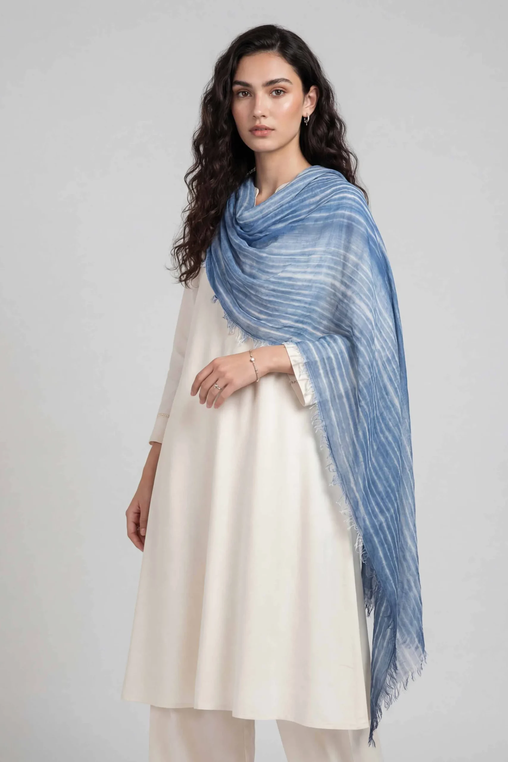 Blue Women Scarf-447802108