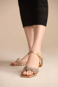 Champagne Block Heels-445192916