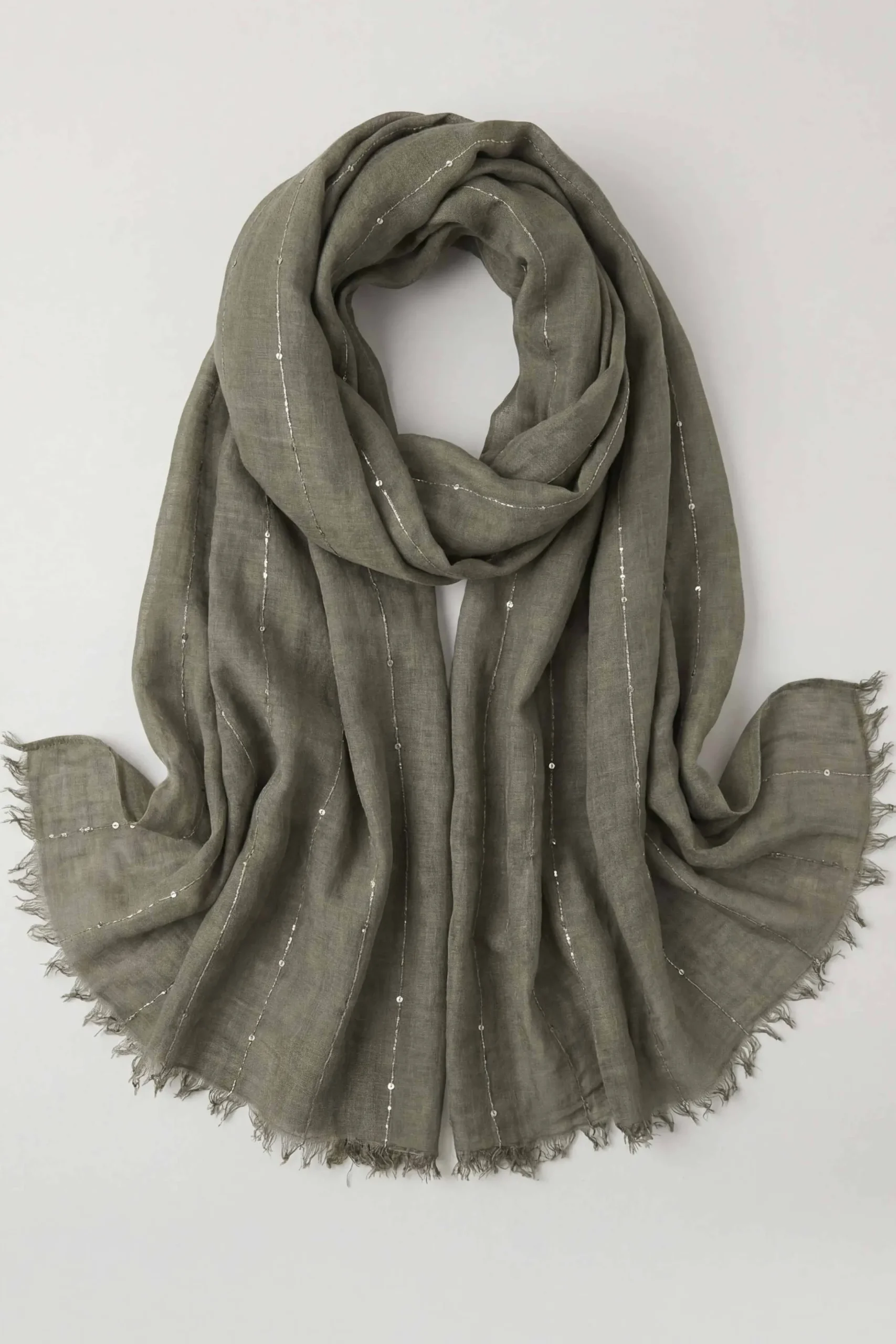 Dark Green Women Scarf-443392104