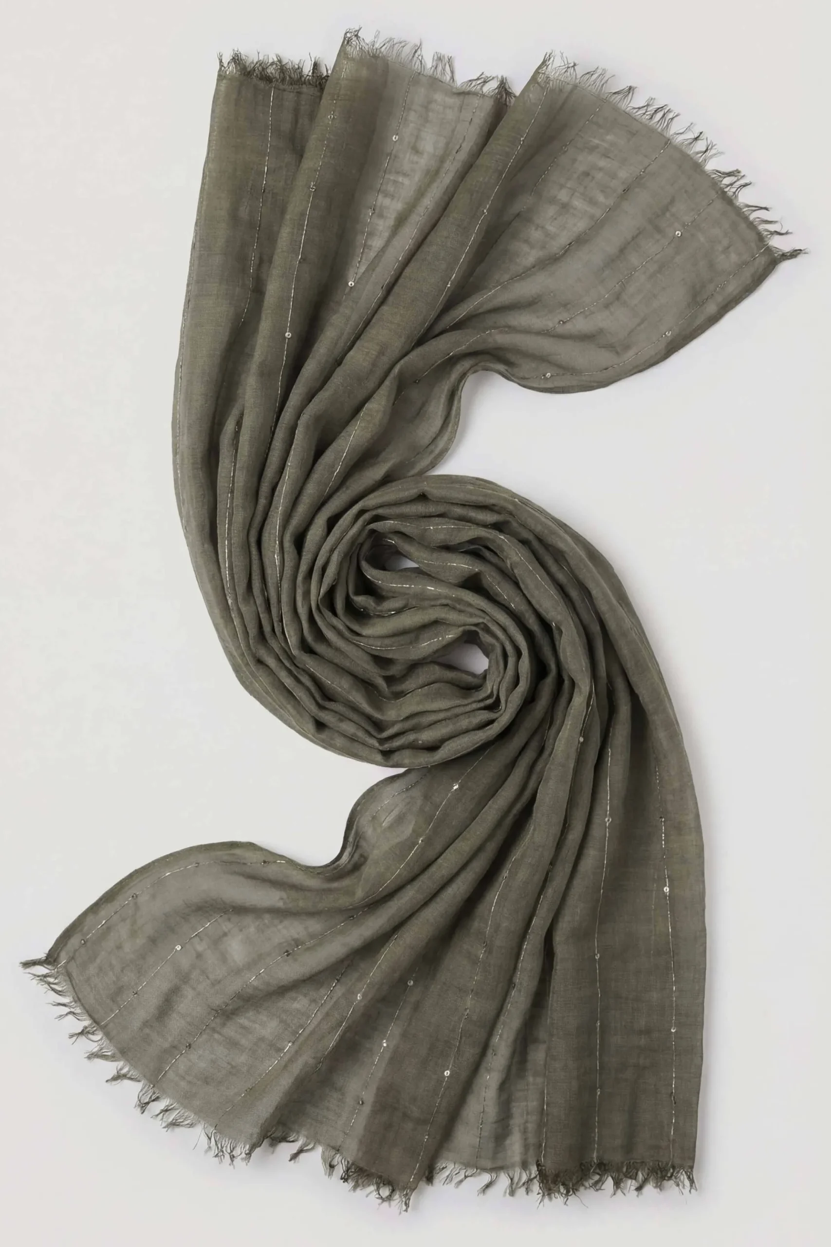 Dark Green Women Scarf-443392104