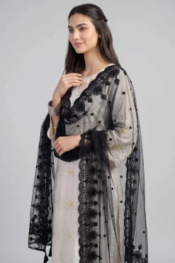 Embroidered Dupatta - KFE26-196