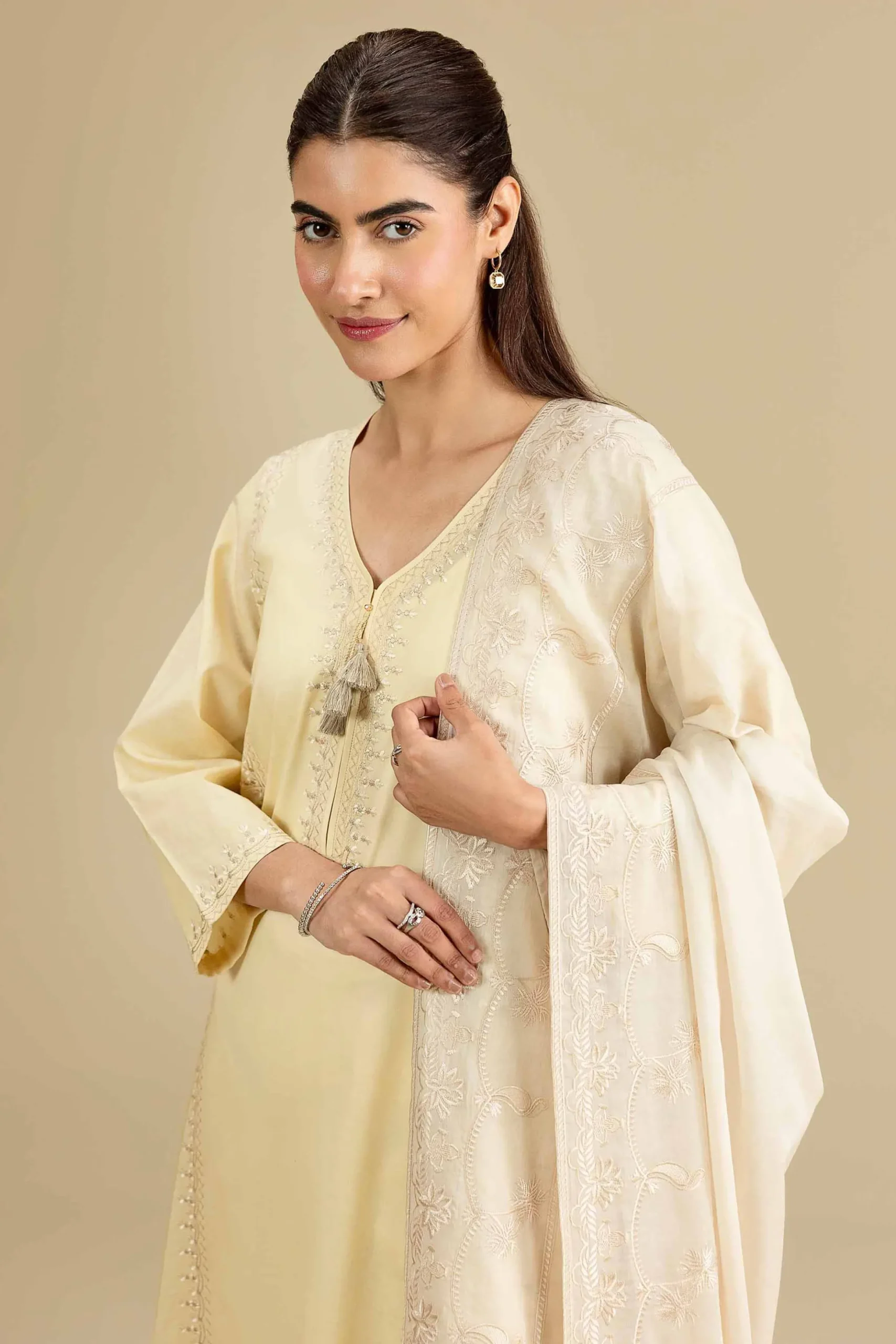 Embroidered Dupatta - KFE26-195