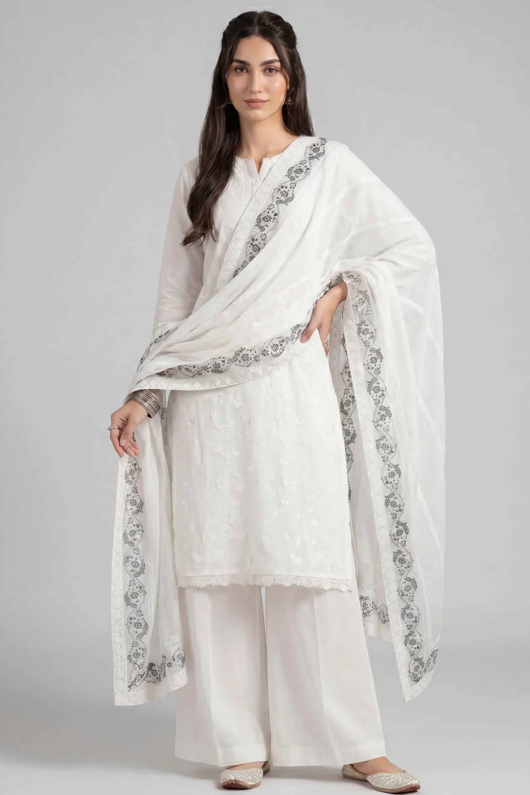 Embroidered Dupatta - KFE26-193