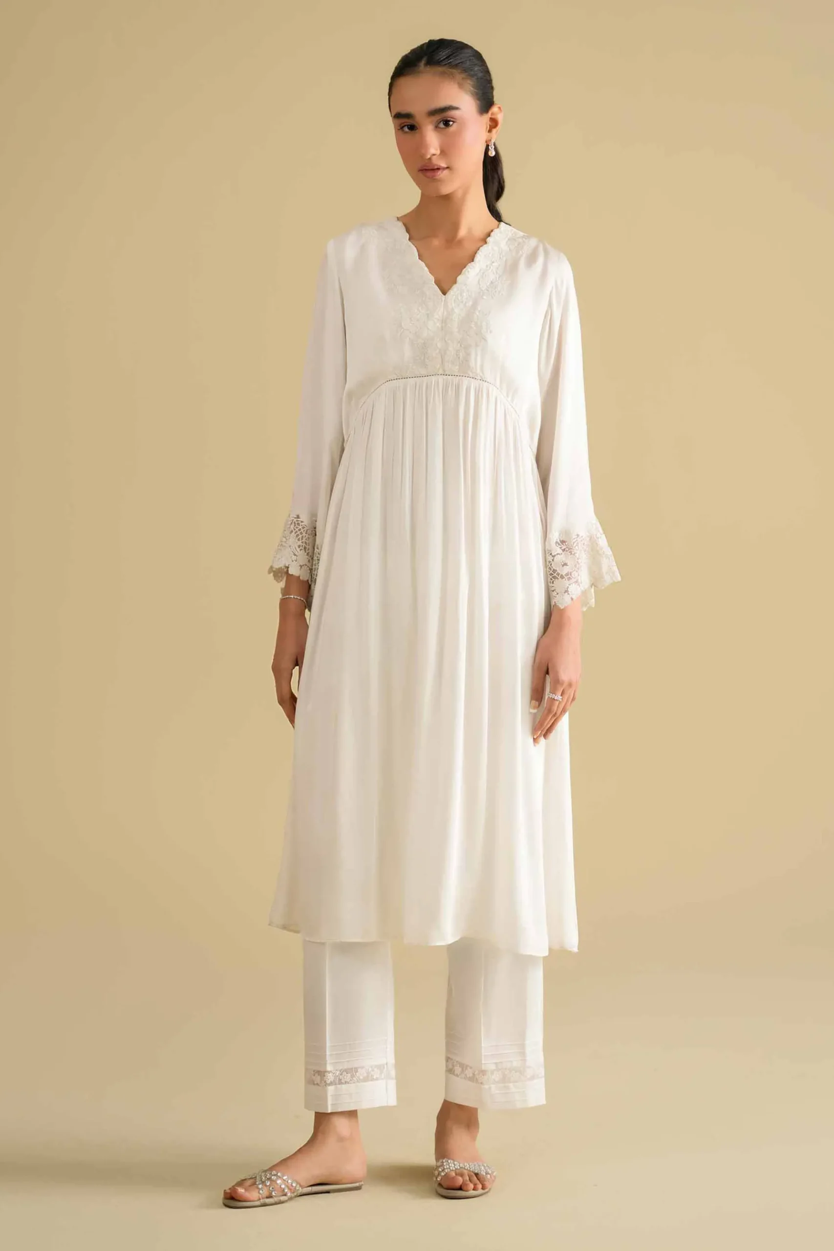 Embroidered Loungewear Gown - KLS26-11