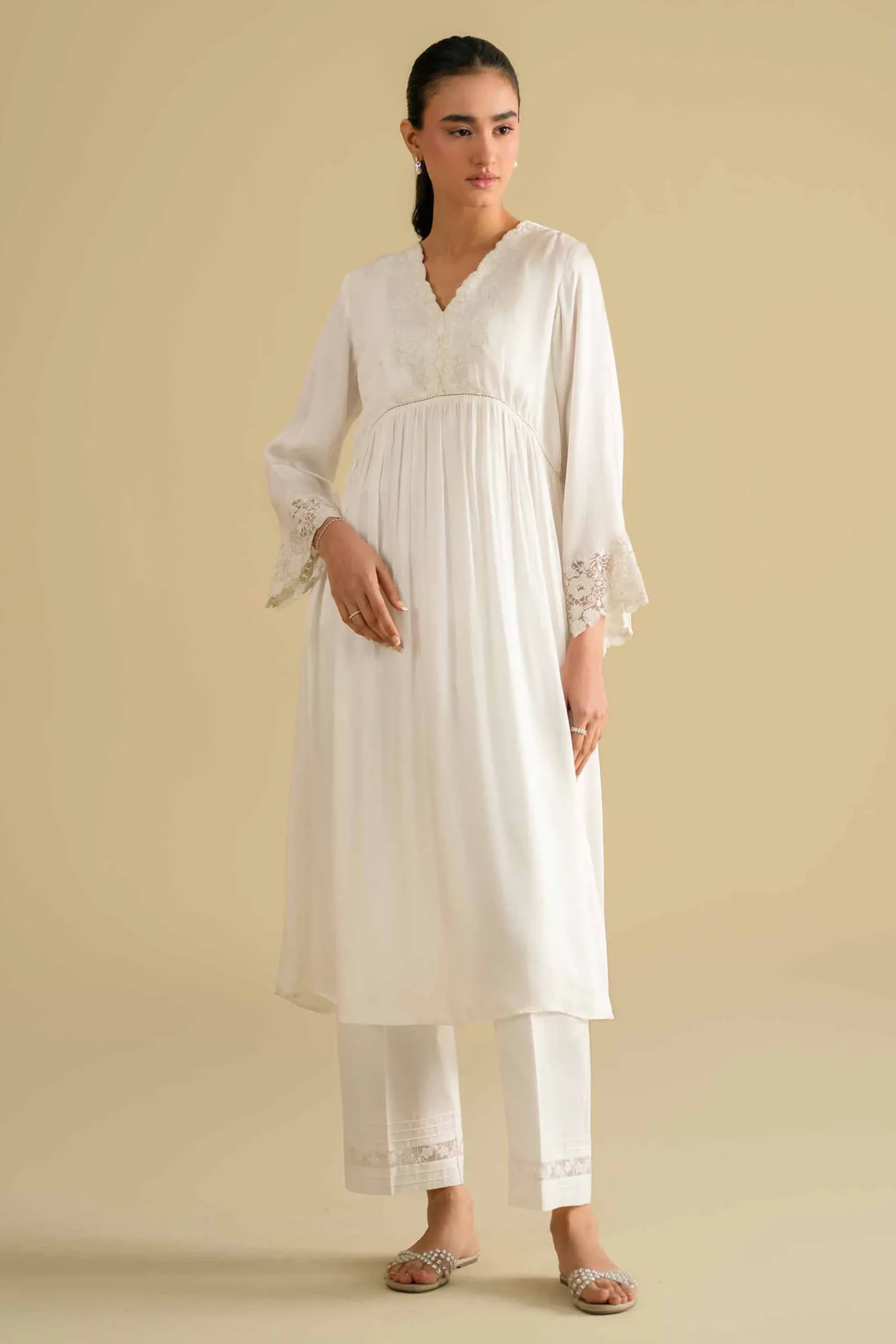 Embroidered Loungewear Gown - KLS26-11