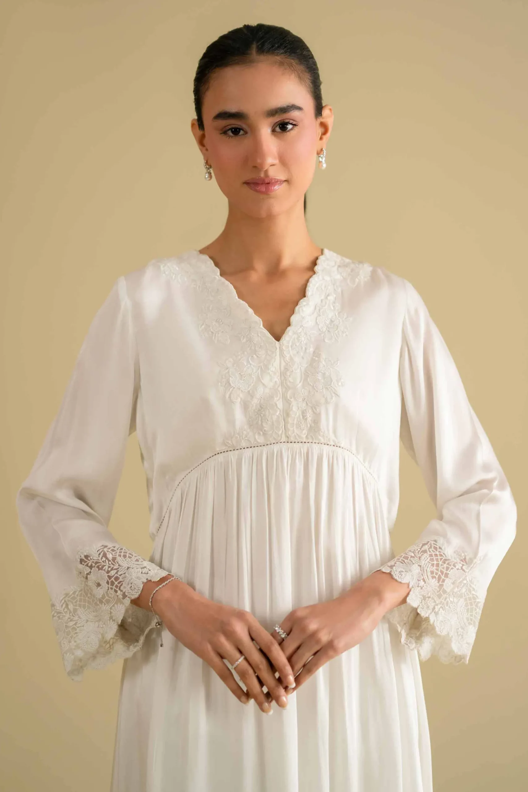 Embroidered Loungewear Gown - KLS26-11