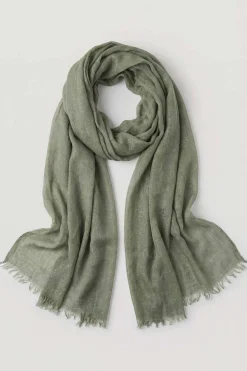 Green Women Scarf-443432104