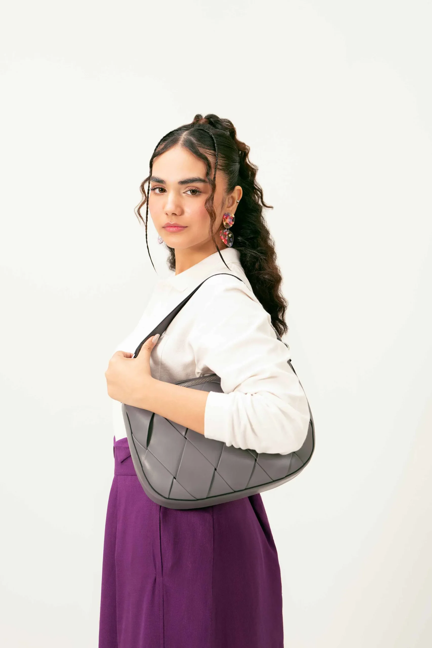 Grey Shoulder Bag-440912111