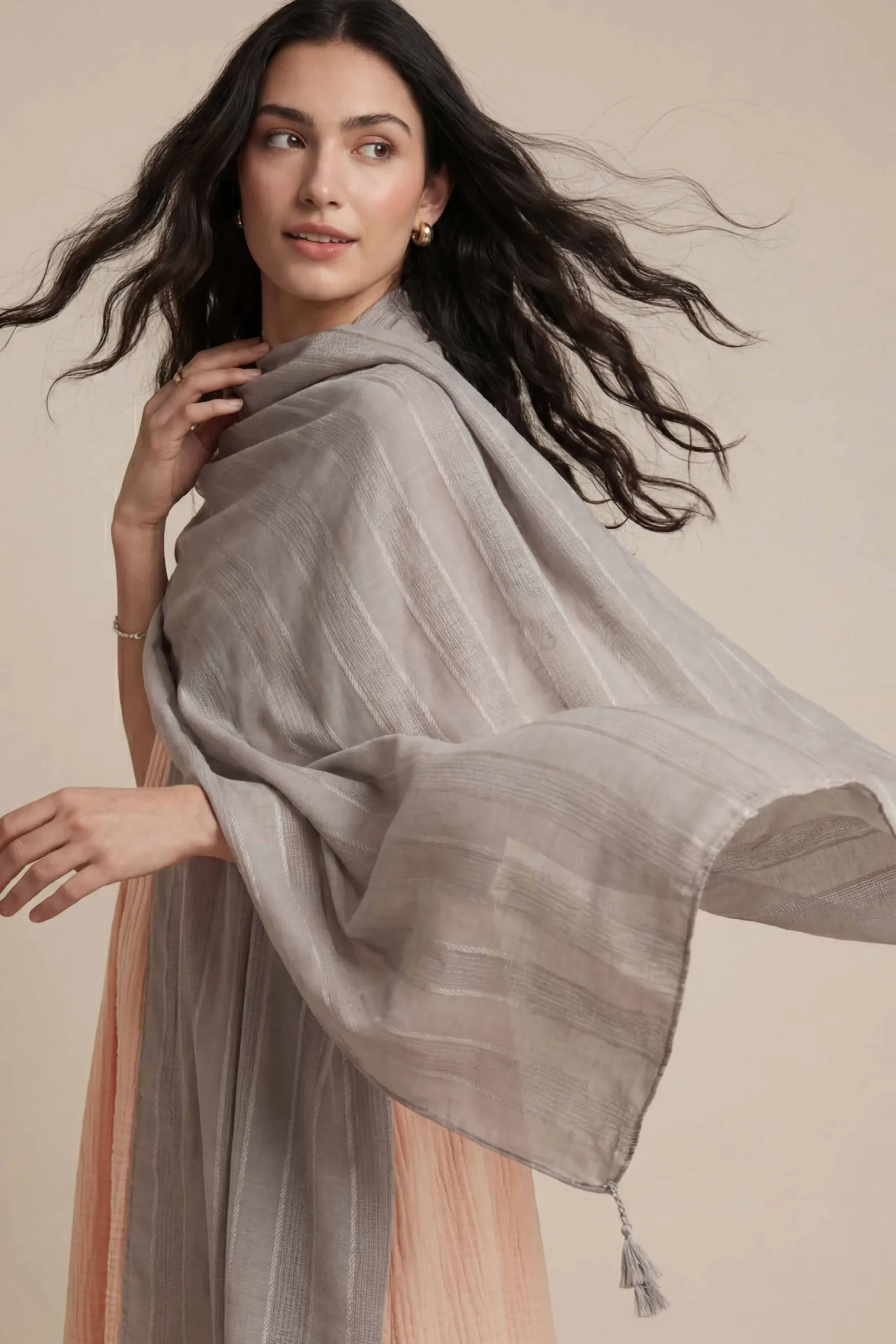Grey Women Scarf-447902111