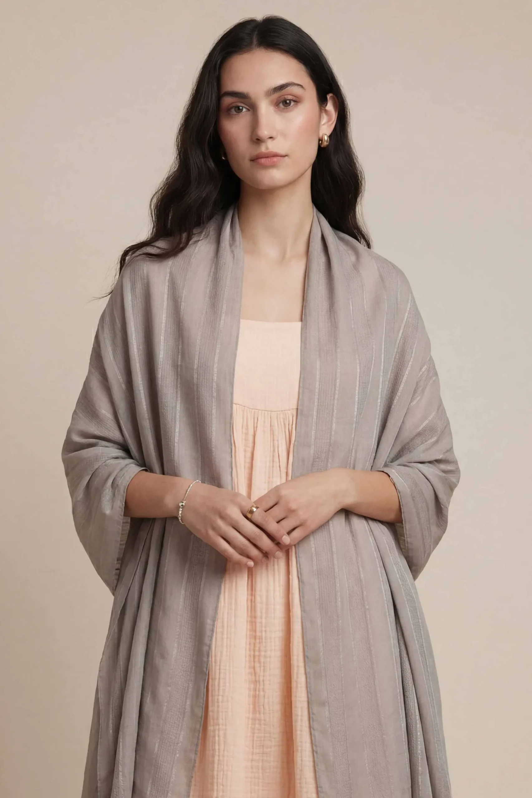 Grey Women Scarf-447902111
