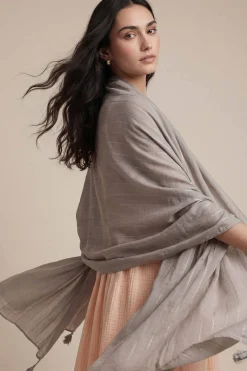 Grey Women Scarf-447902111