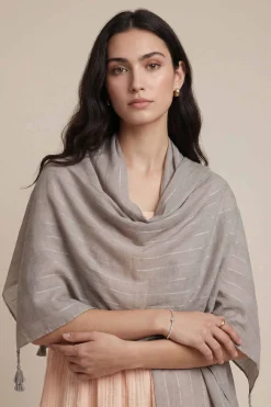 Grey Women Scarf-447902111