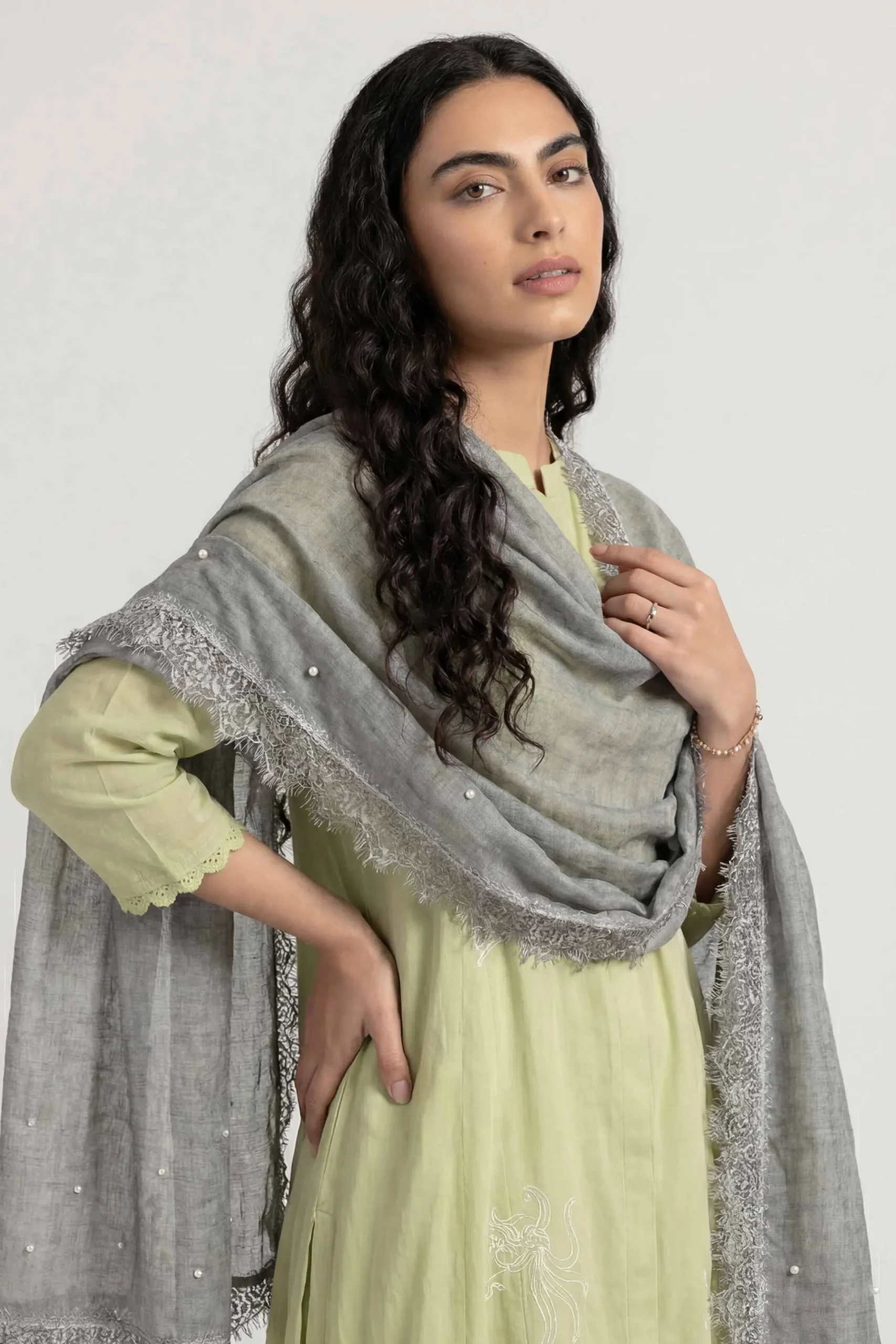 Grey Women Scarf-447912111
