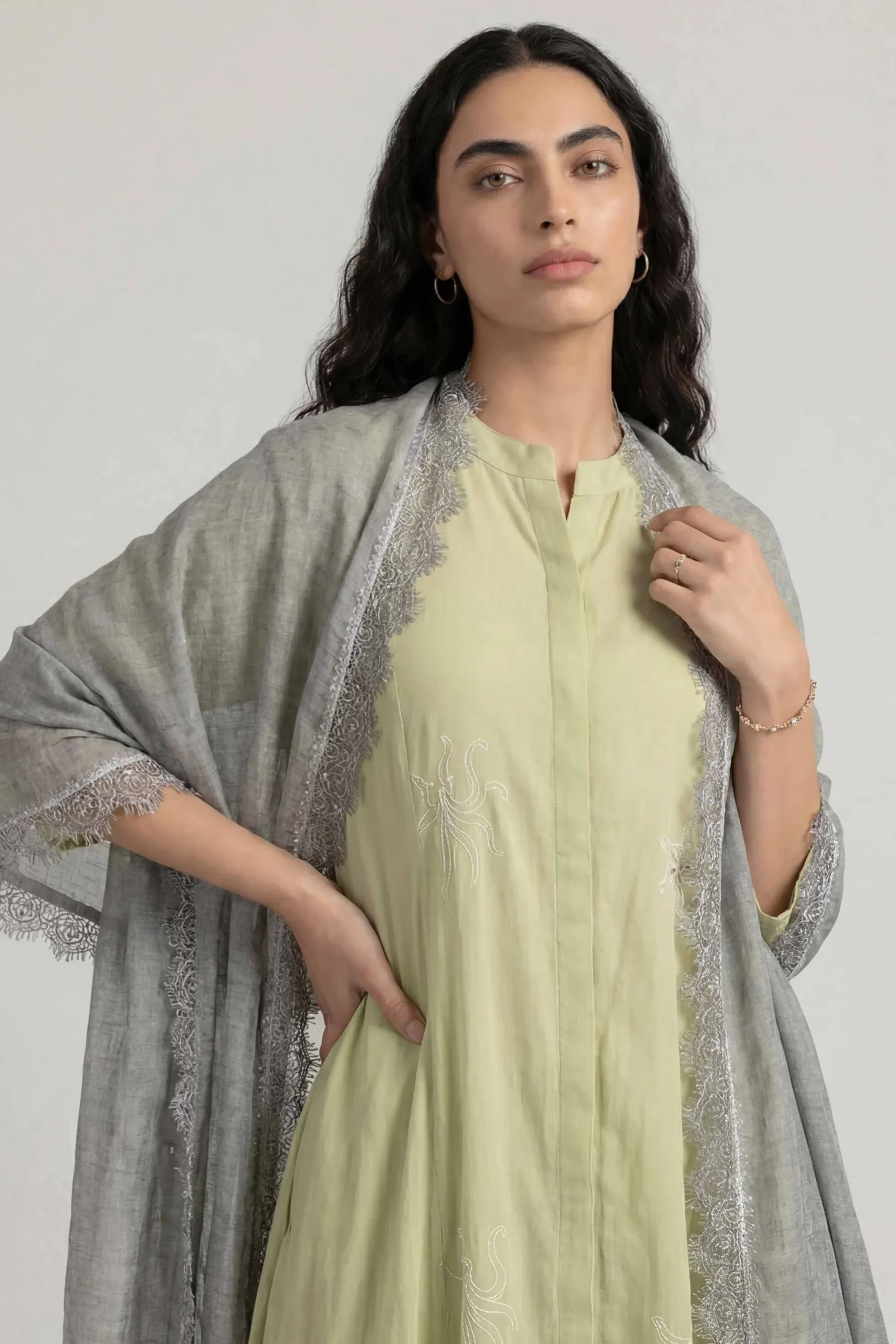 Grey Women Scarf-447912111
