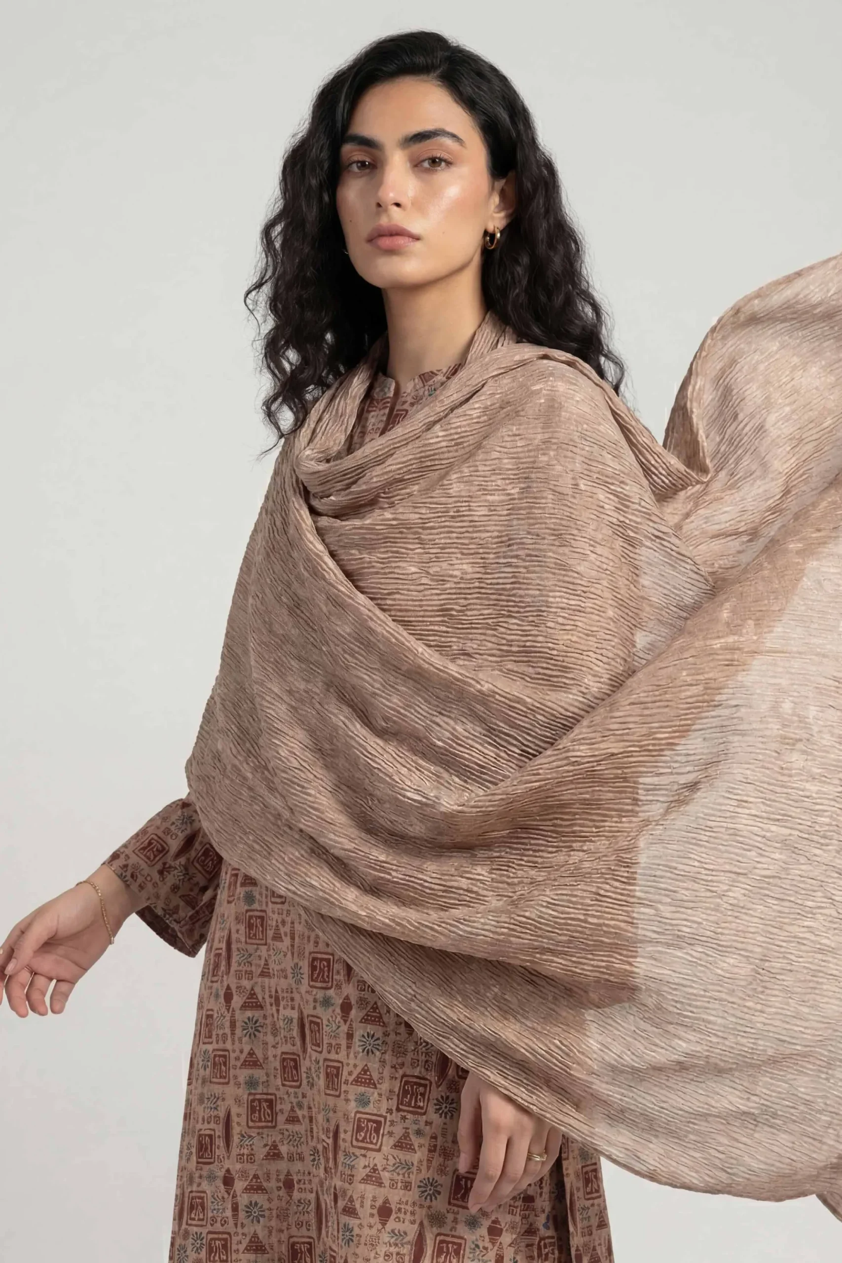 Khaki Women Scarf-447922130