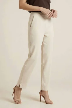 Light Beige Women Pants-447960126