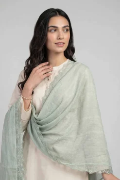 Light Green Women Scarf-447892104