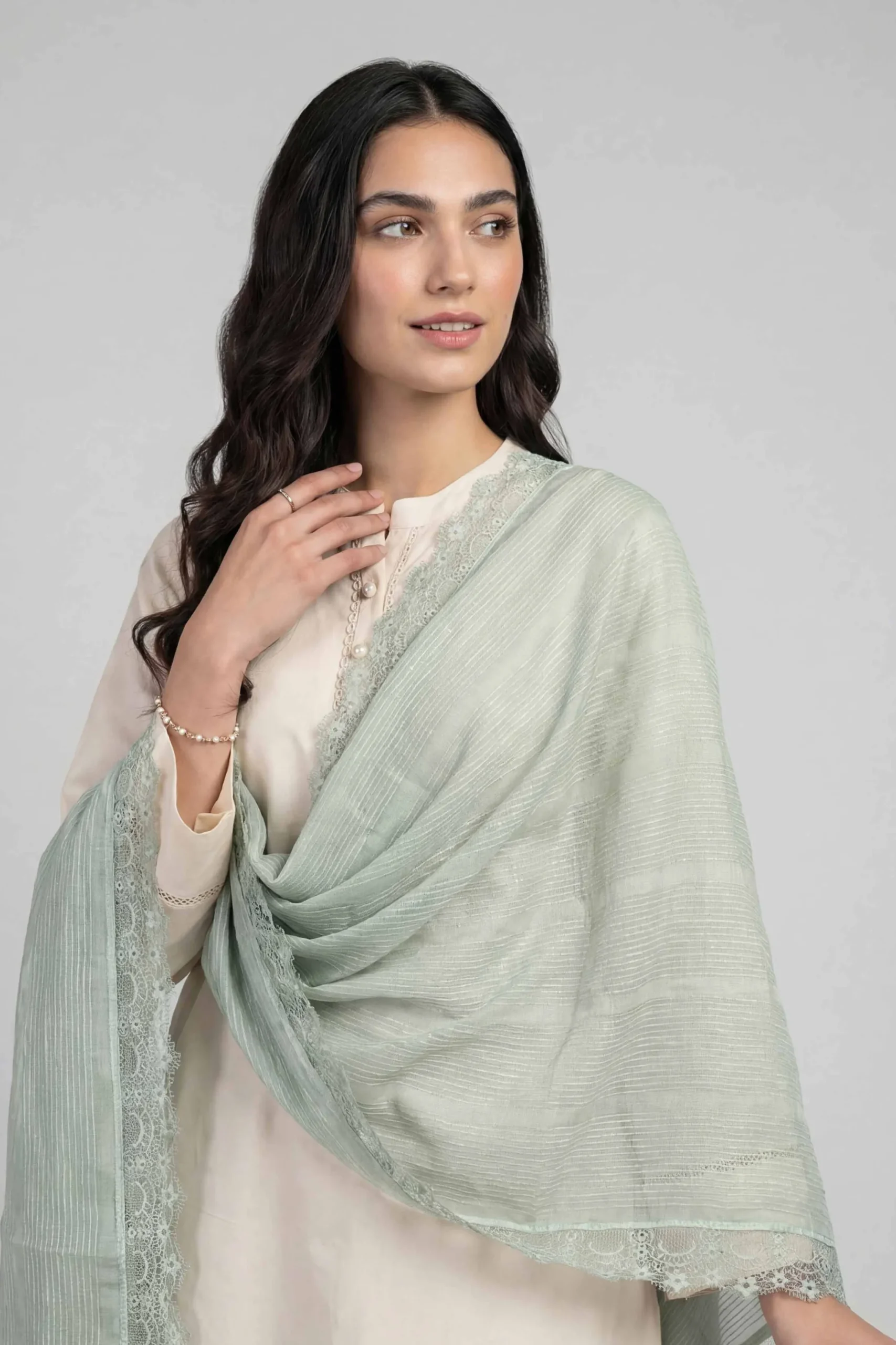 Light Green Women Scarf-447892104
