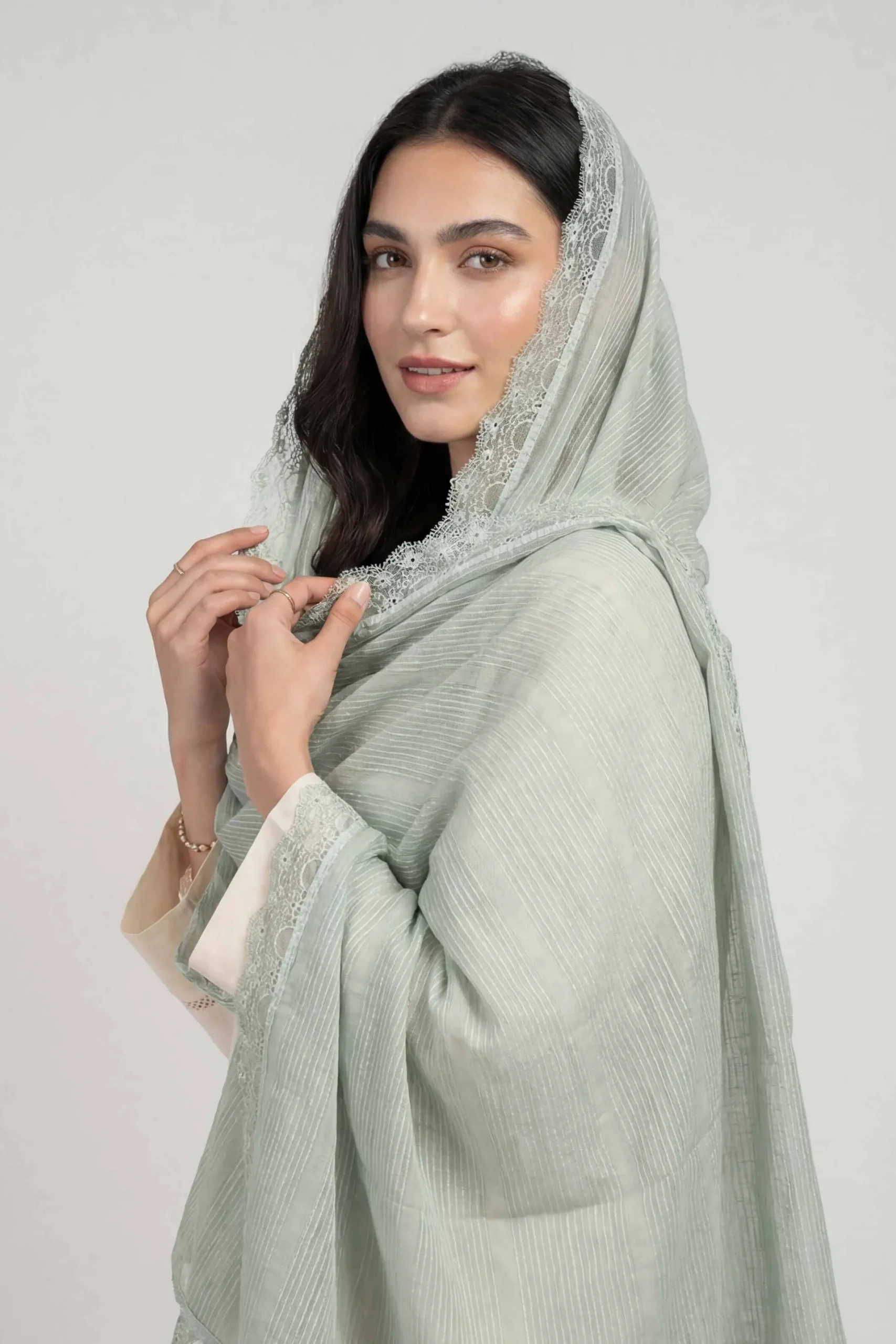 Light Green Women Scarf-447892104