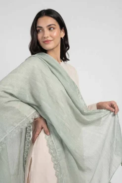 Light Green Women Scarf-447892104