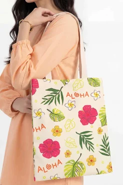 Off White Fabric Bag-448282107