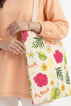 Off White Fabric Bag-448282107