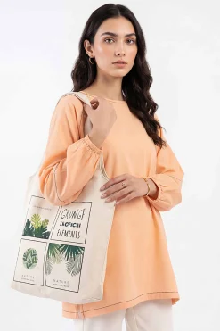 Off White Fabric Bag-448252107
