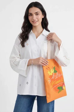 Orange Fabric Bag-448292106