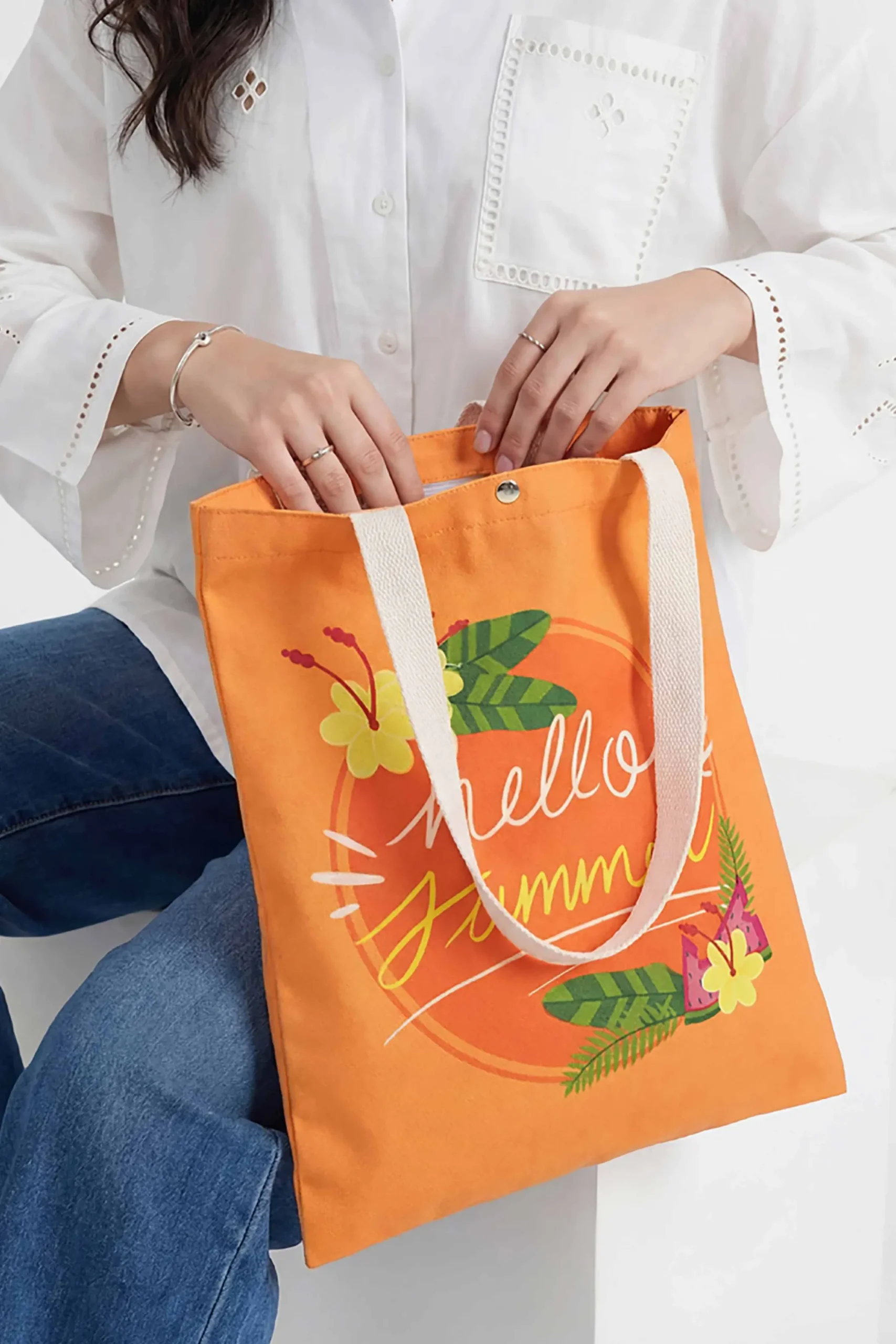 Orange Fabric Bag-448292106