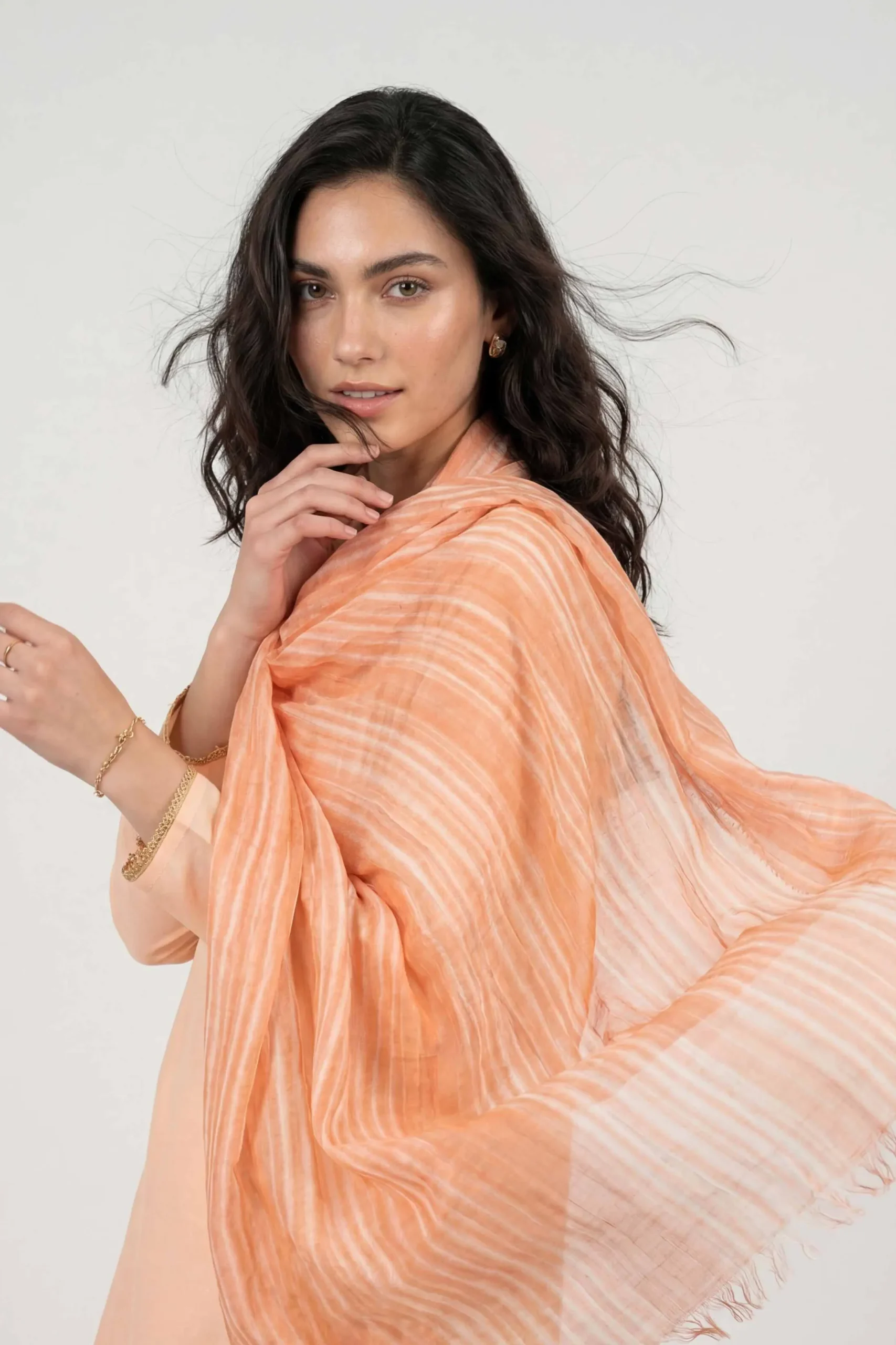 Orange Women Scarf-447802106