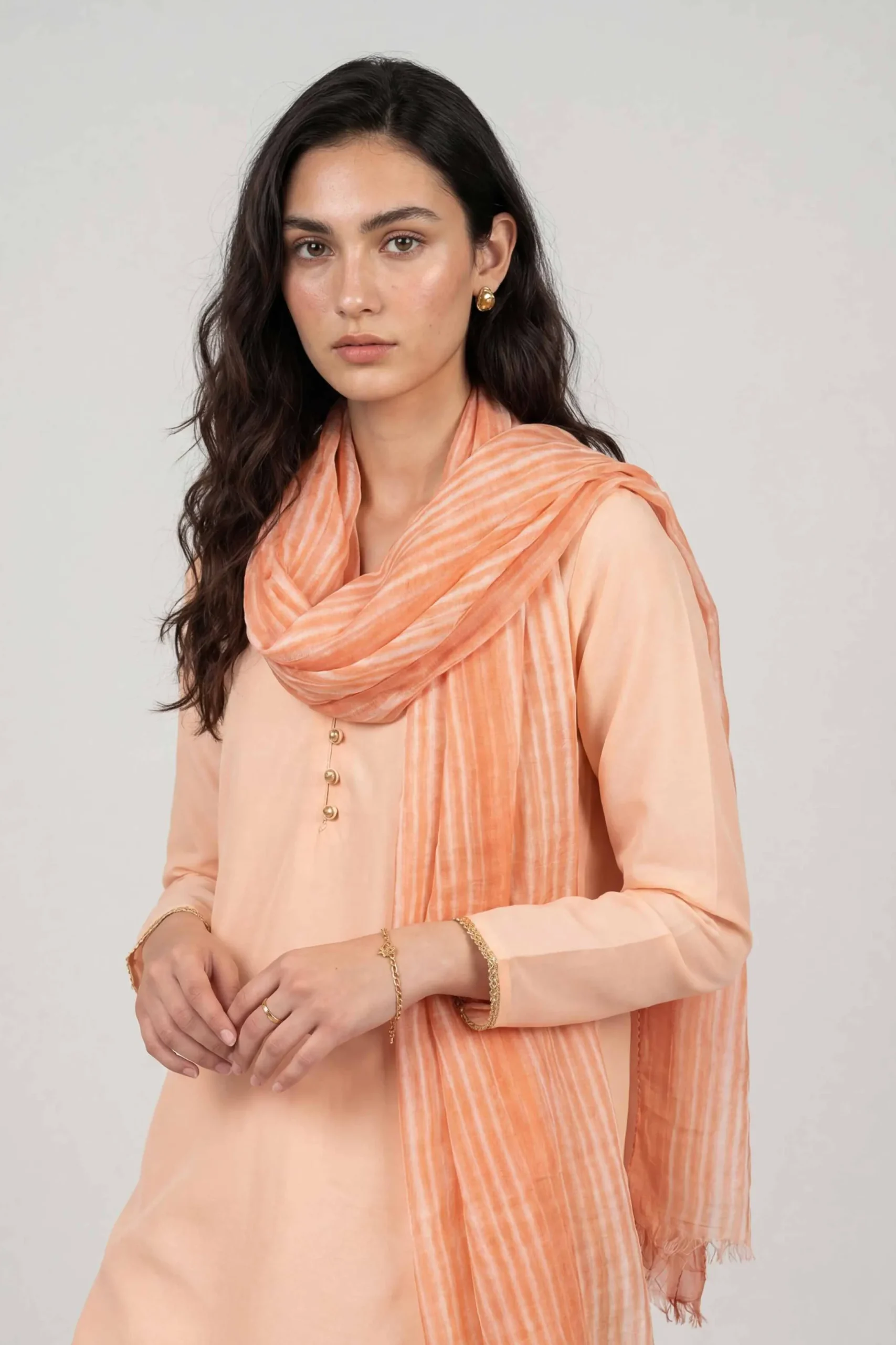 Orange Women Scarf-447802106