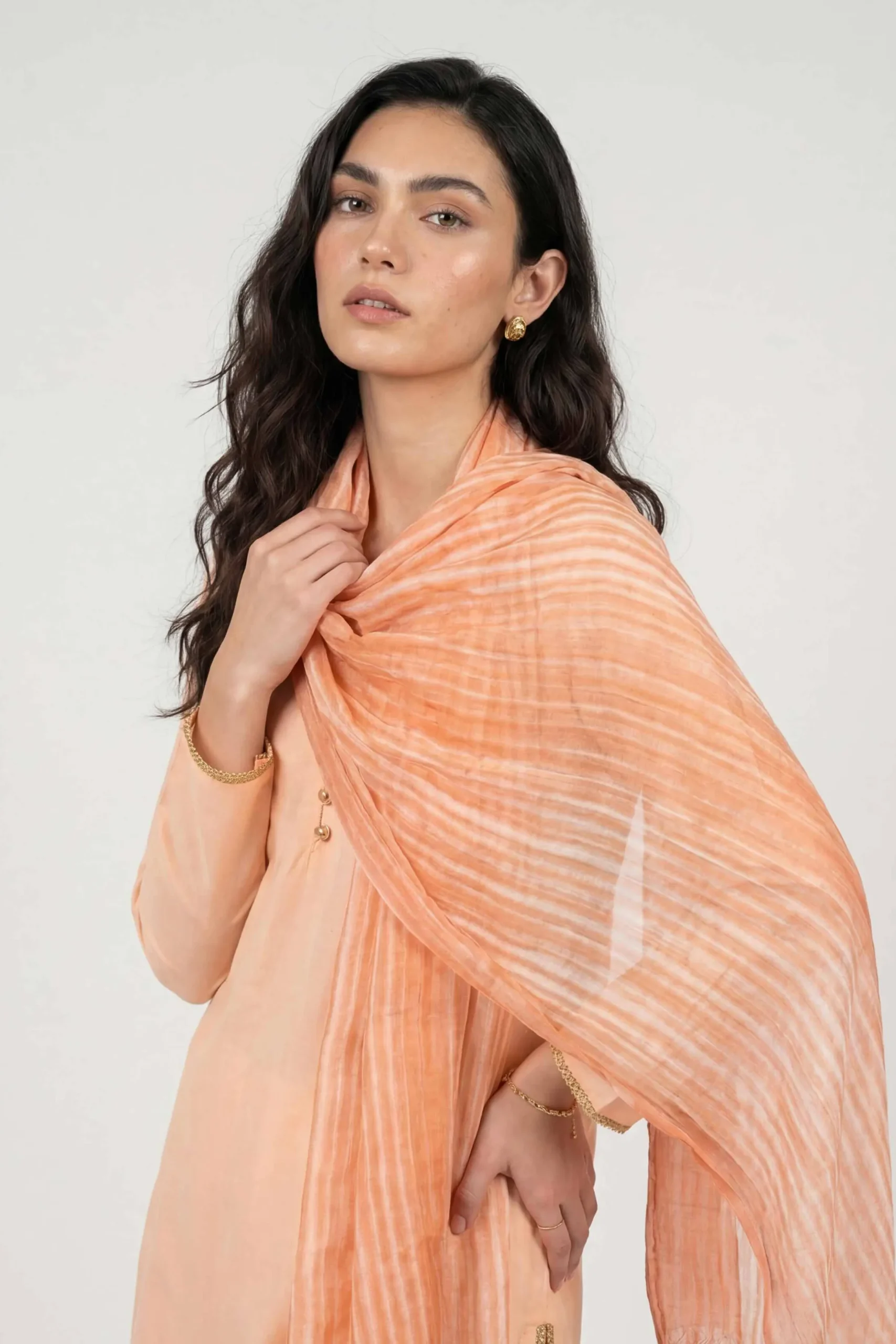 Orange Women Scarf-447802106