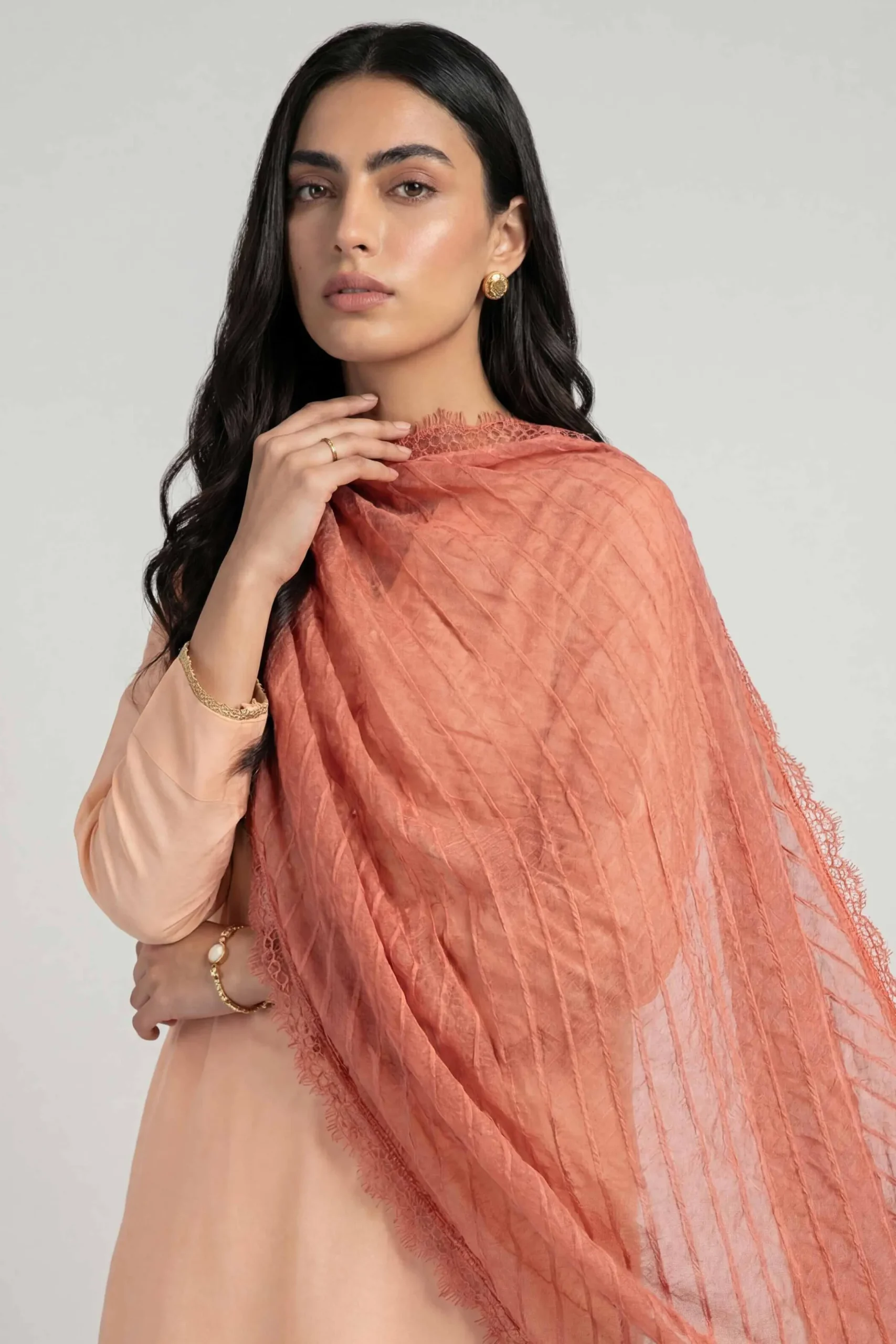 Orange Women Scarf-447882106