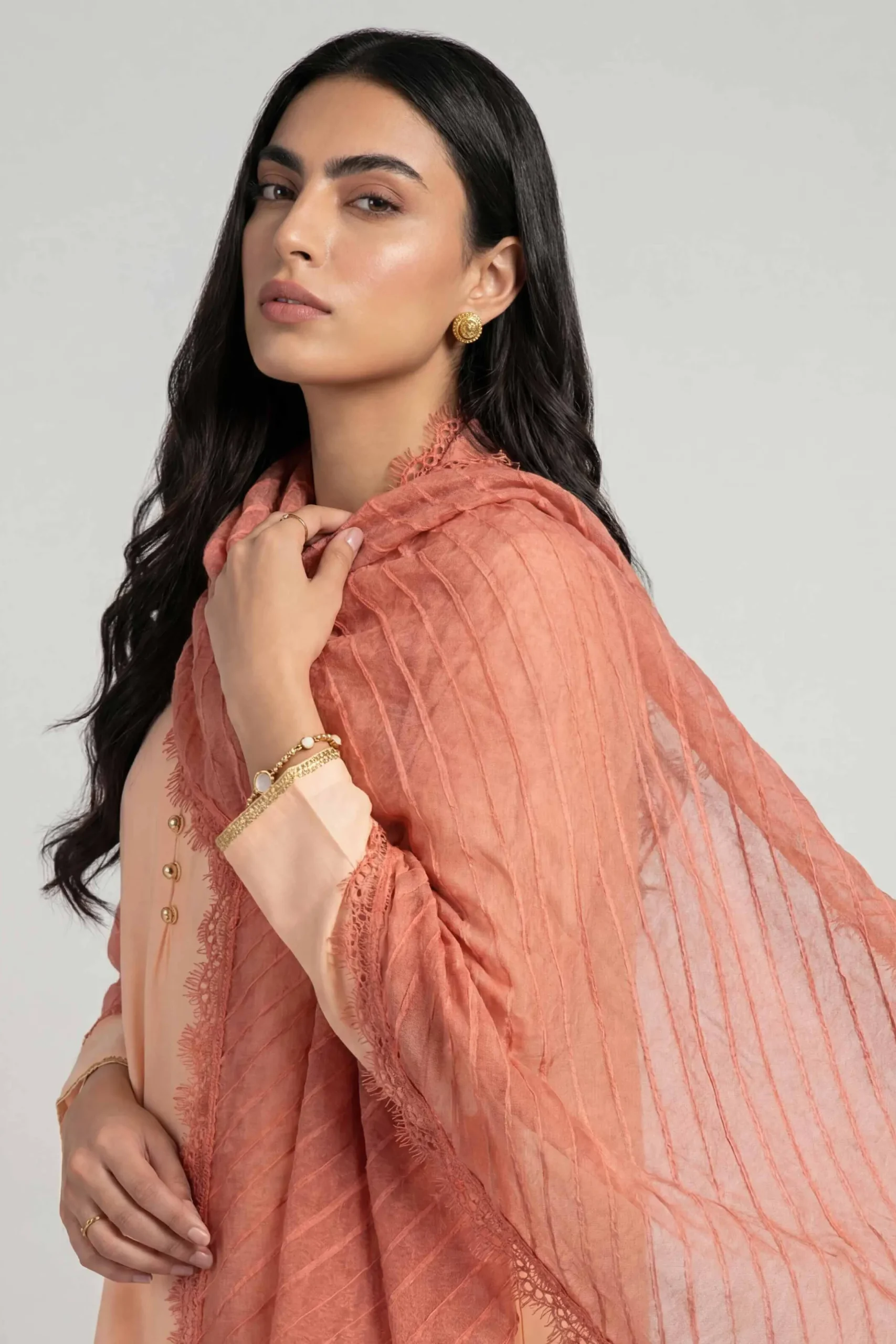 Orange Women Scarf-447882106
