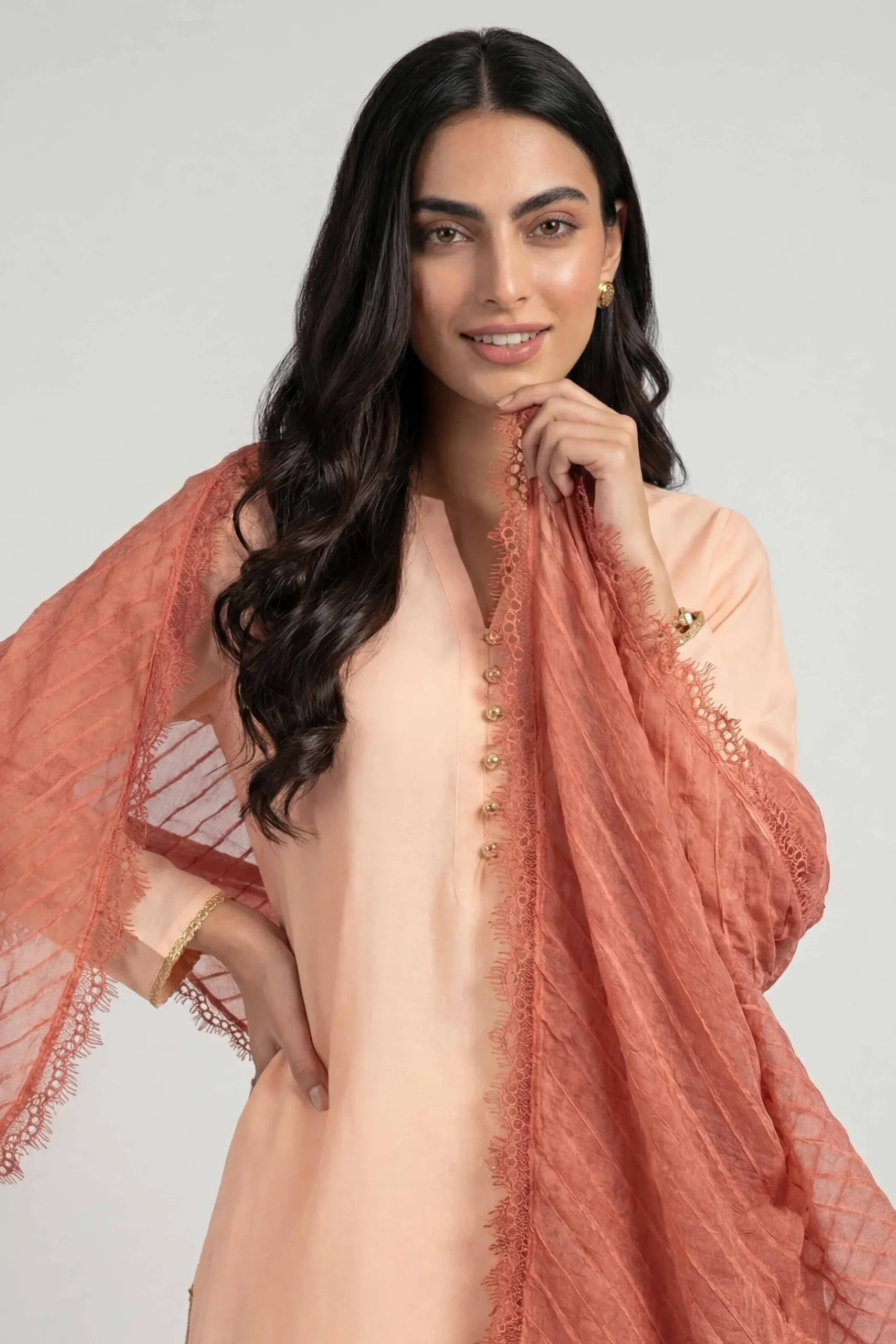 Orange Women Scarf-447882106