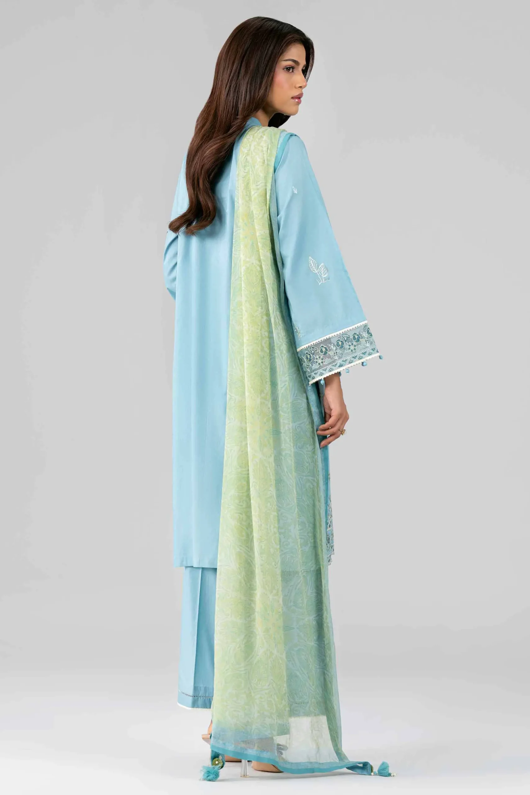 3 Piece - Digital Printed Embroidered Suit - 42601776