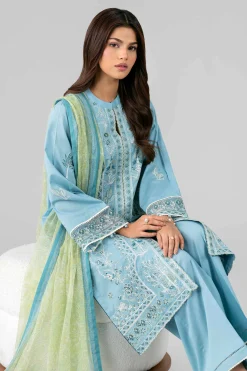 3 Piece - Digital Printed Embroidered Suit - 42601776