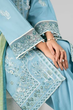 3 Piece - Digital Printed Embroidered Suit - 42601776