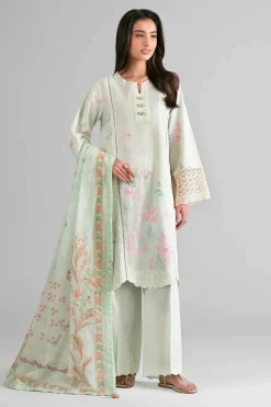 3 Piece - Digital Printed Embroidered Suit - 42601709