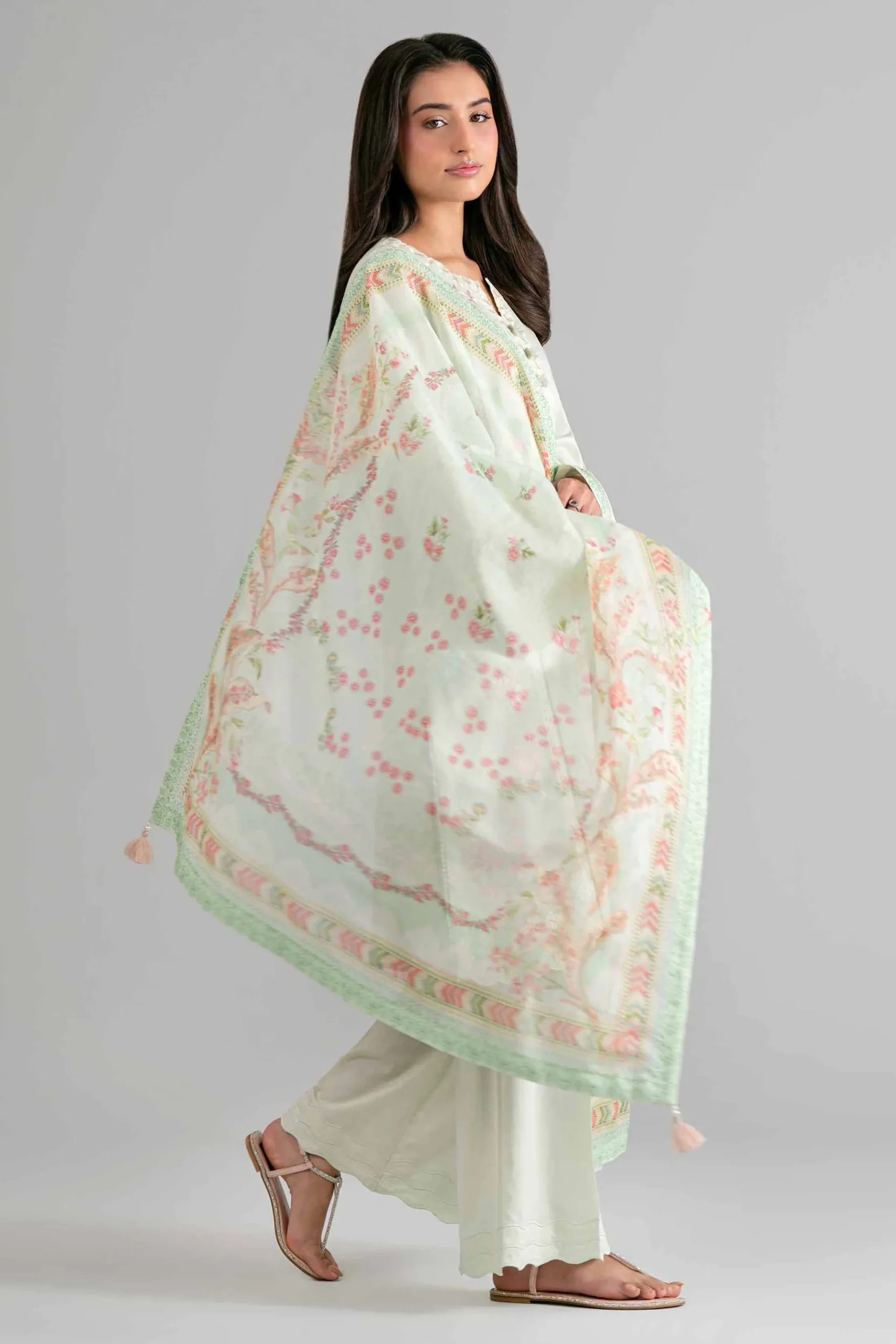 3 Piece - Digital Printed Embroidered Suit - 42601709