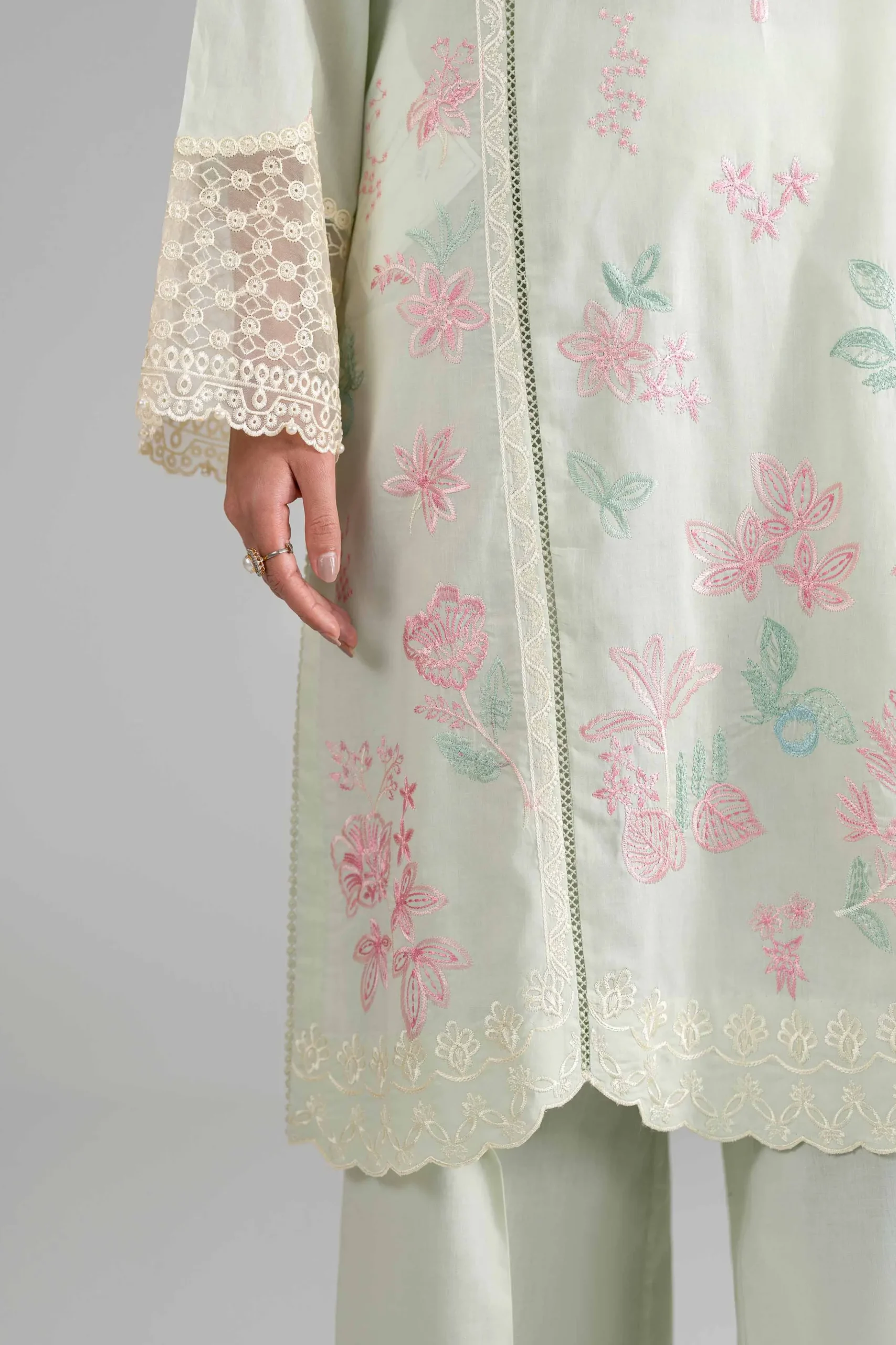 3 Piece - Digital Printed Embroidered Suit - 42601709