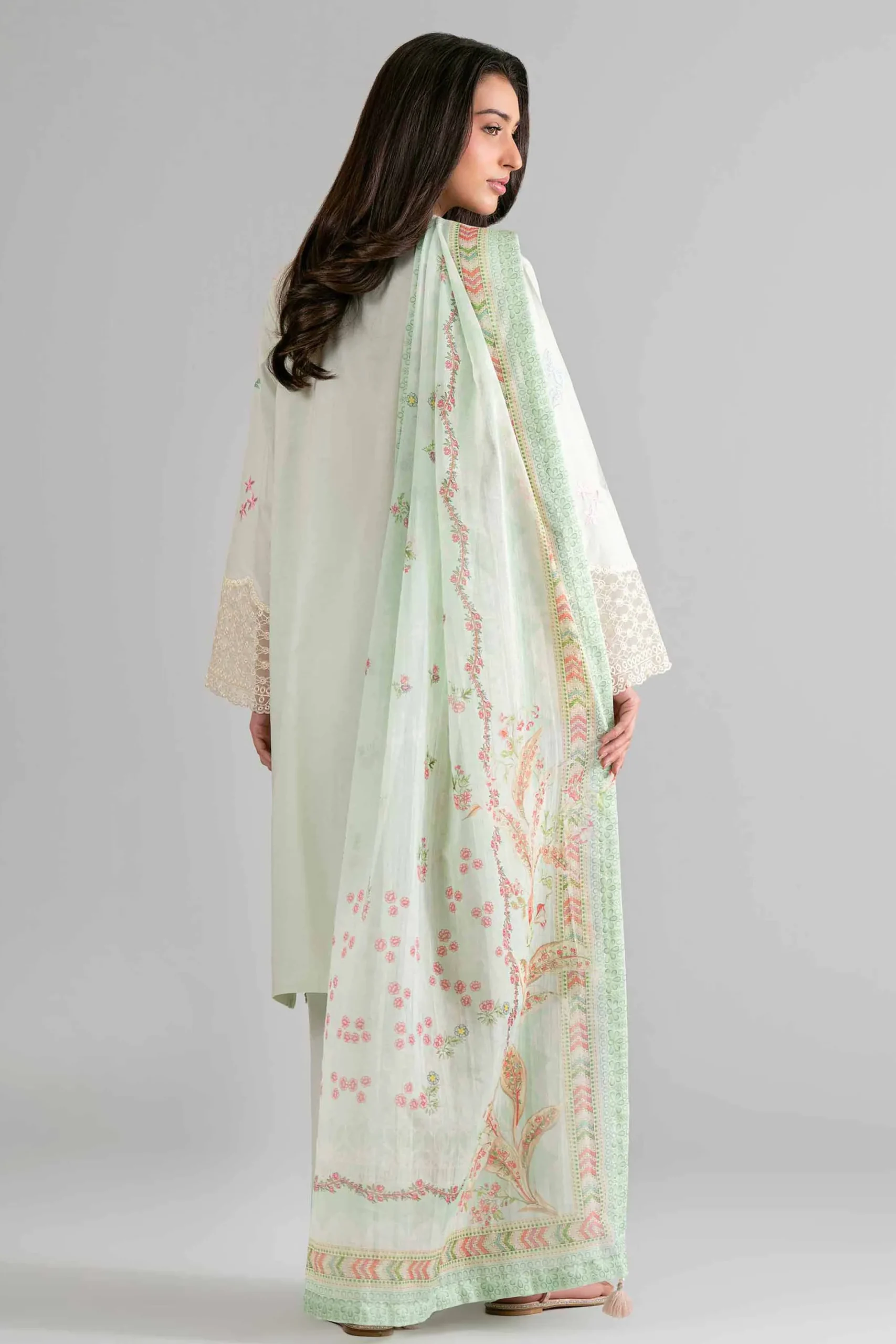 3 Piece - Digital Printed Embroidered Suit - 42601709