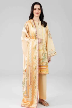 3 Piece - Digital Printed Embroidered Suit - 42601798