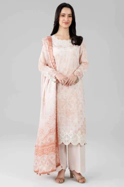 3 Piece - Digital Printed Embroidered Suit - 42601800